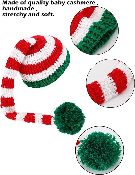 Babymoon Baby Long Tail Ball Cap | Baby Photography Props | Costume | Red-Green