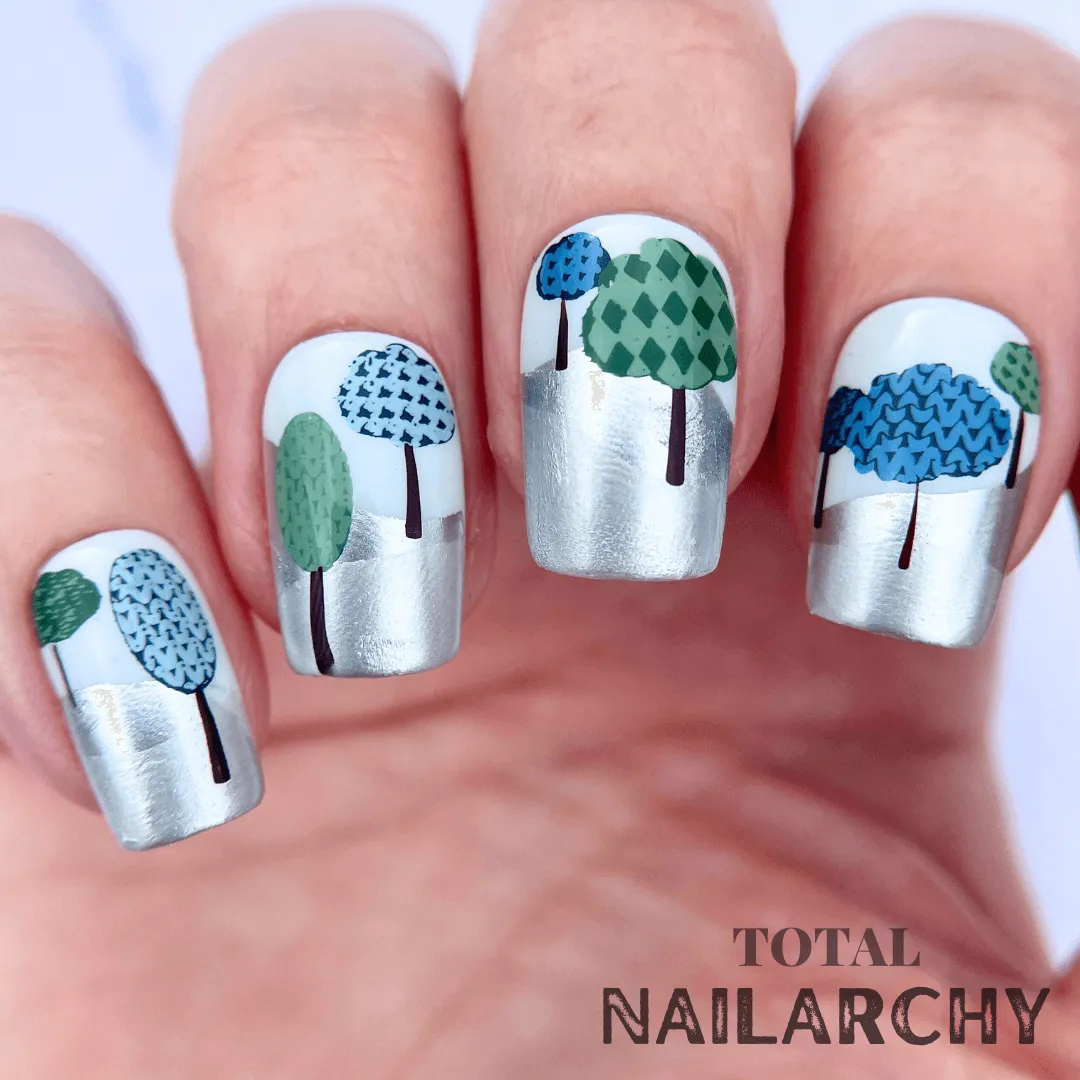Patterned Winter (CjS-324) Steel Nail Art Layered Stamping Plate